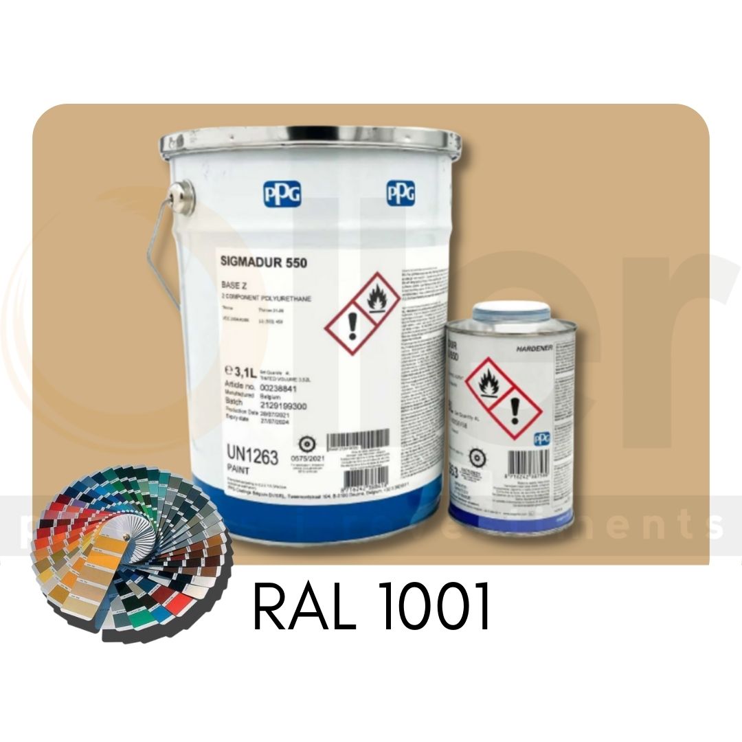 RAL 1001 Sigmadur 550 Beige A+B | Esmalte poliuretano Beige 5L