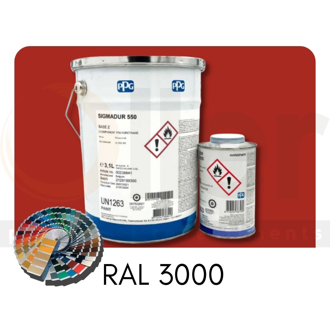 RAL 3000 Sigmadur 550 RAL Rojo Vivo A+B 4L