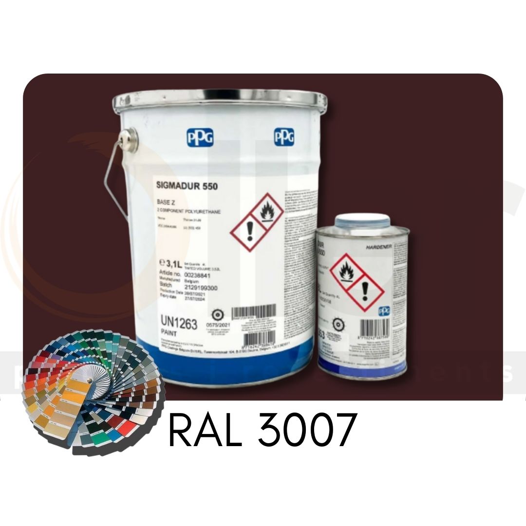 RAL 3007 Sigmadur 550 RAL Rojo Negruzco A+B 4L