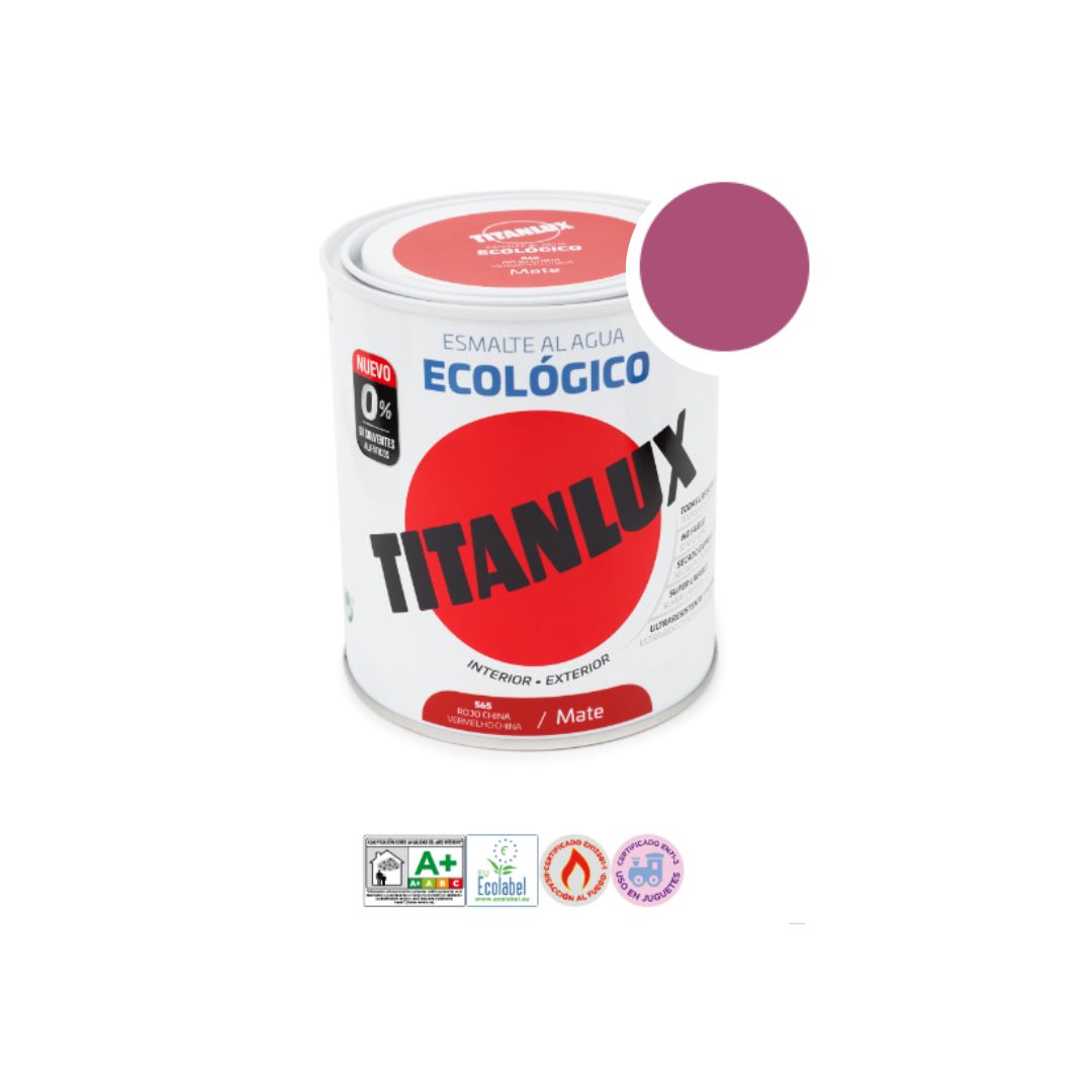 Esmalte ecológico al agua Titanlux Mate Rosa Frambuesa 750ml multisuperficie al agua de máxima calidad y uso universal para interior y exterior. Esmalte ecológico al agua Titanlux Mate Rosa Frambuesa 750ml multisuperficie al agua de máxima calidad y uso universal para interior y exterior.