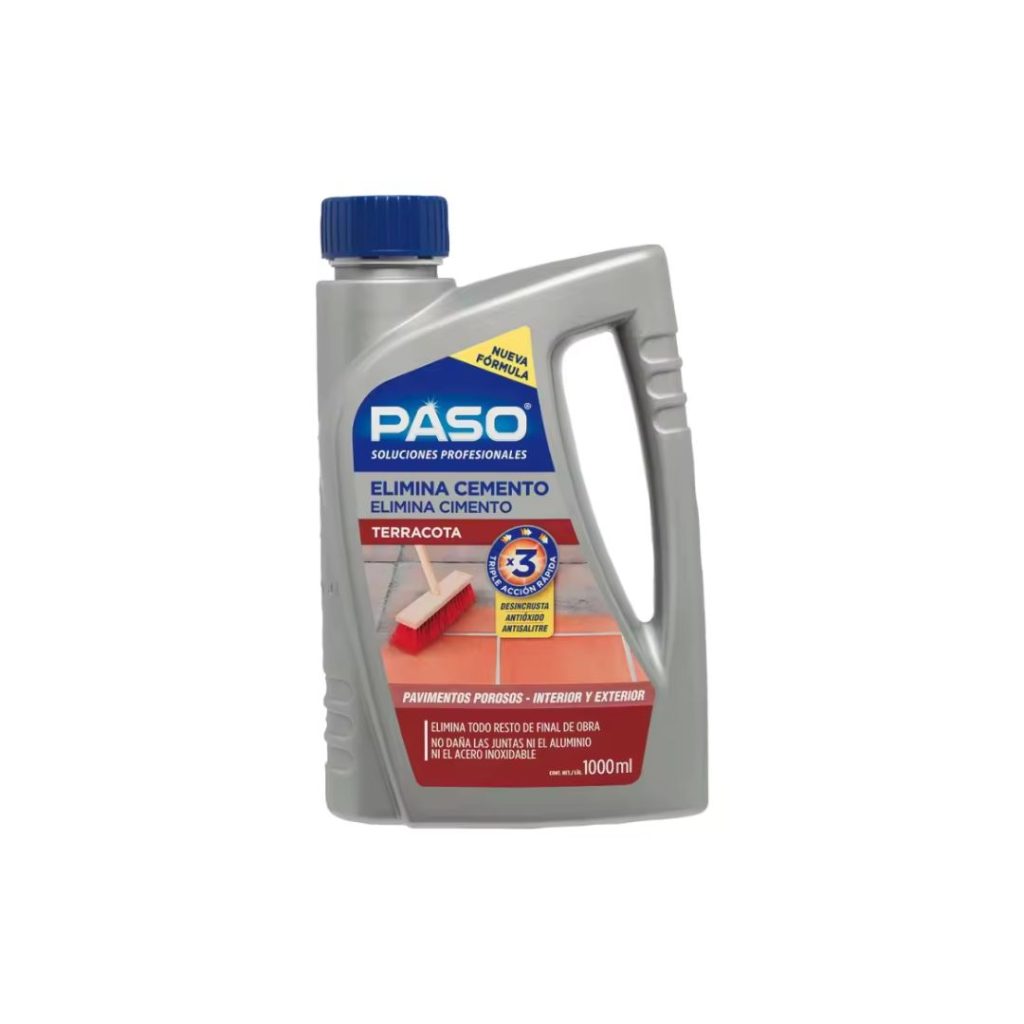 PASO Elimina Cemento Per Marmo – 1 Litro, Detergente Specifico Per Rimuovere Residui Di Cemento