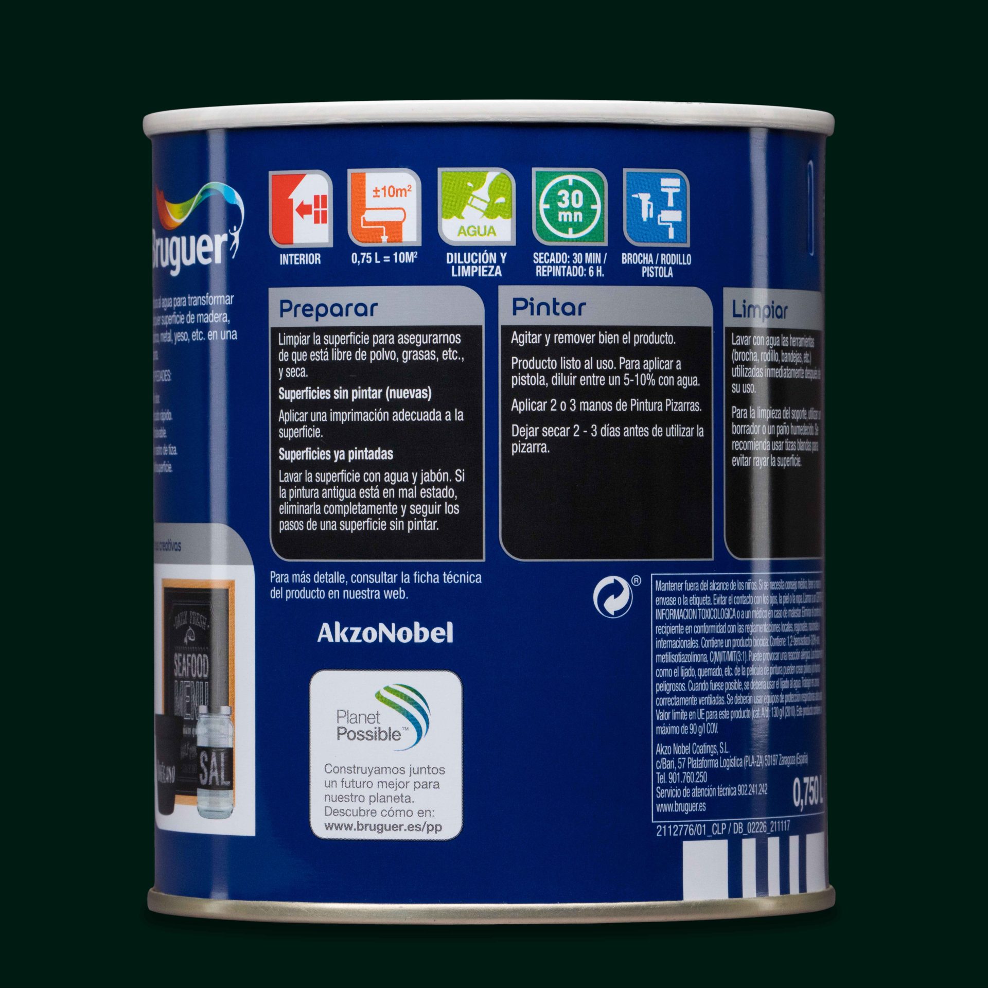 pintura-pizarra-verde-750-bruguer-oller-comprar-online pintura pizarra verde bruguer