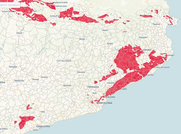Mapa Radó Catalunya