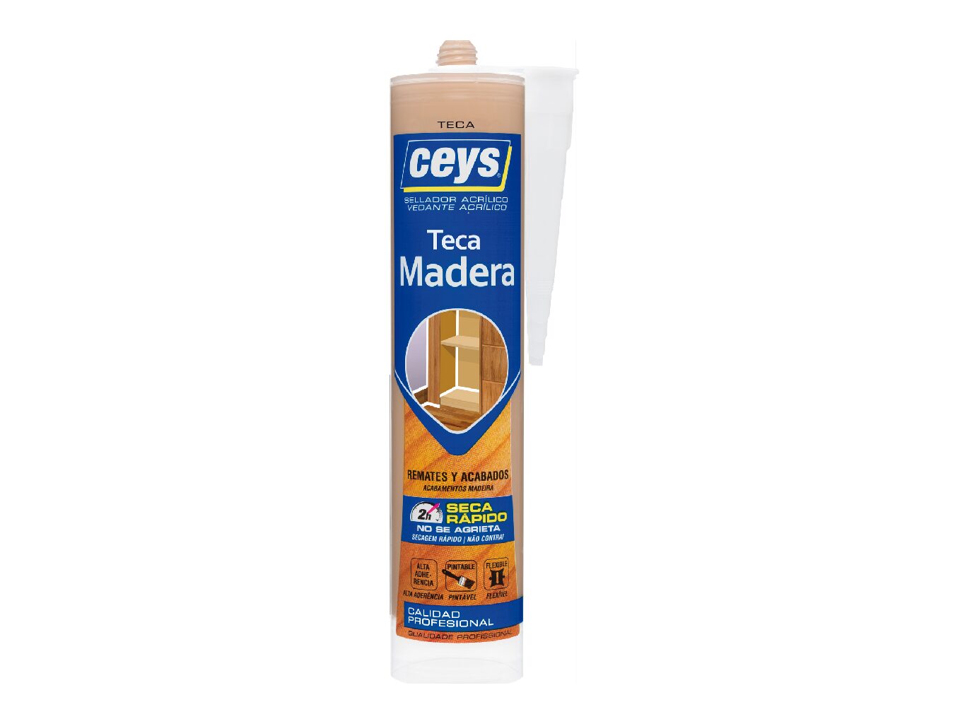 Ceys sellador para madera color teca 280ml