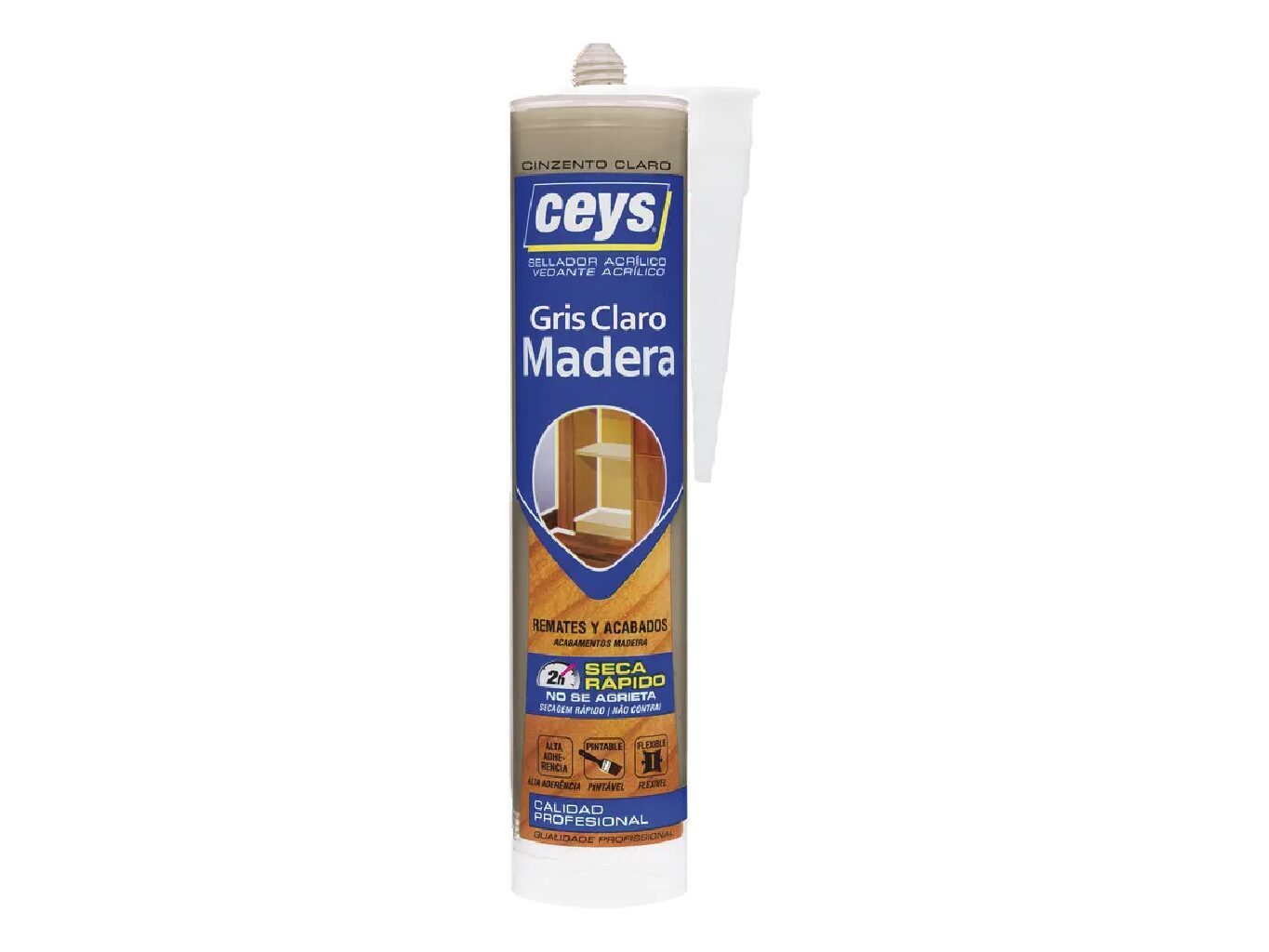 Ceys sellador para madera color gris claro 280ml